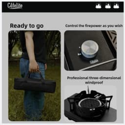 SmiloDon Table & IGT Embedded Infrared Gas Stove – 3200-3500 W Turbo Burner, Modular Camp Kitchen Core, 20 Kg Load, Wind-proof