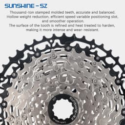 SUNSHINE MTB Cassette 8 9 10 11 12 Speed Mountain Bicycle Freewheel Extra Light 40 42 45 46T 48T 50T 52T for Shimano HG Sprocket