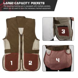 GUGULUZA Breathable Mesh Hunting Vests Multi-Pocket Tactical Vest Outdoor Shooting Training Jacket for Hunting Fishing Hiking