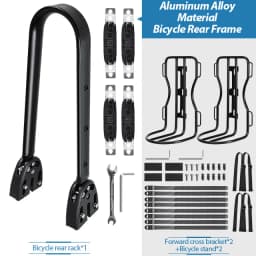 Gravel Bike Aluminum Alloy Bicycle Luggage Carrier Big 10L Capacity Waterproof Travel Bike Bag Bicycle Rear Seat Bag Bikepacking