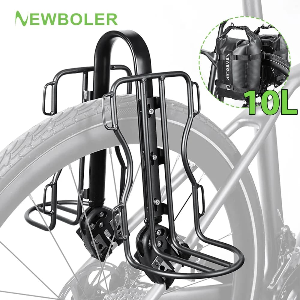 Gravel Bike Aluminum Alloy Bicycle Luggage Carrier Big 10L Capacity Waterproof Travel Bike Bag Bicycle Rear Seat Bag Bikepacking