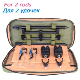 Hirisi Carp Fishing Bite Alarm Set And Swingers Fishing Rod Pod Holder Bank Stick Buzz Bar Carp fishing equipment