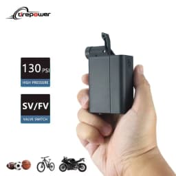 Electric Bike Air Pump Fast Inflation with Gauge 120PSI Tire Inflator Aluminum Alloy Pump with Presta & Schrader & Clik Valve