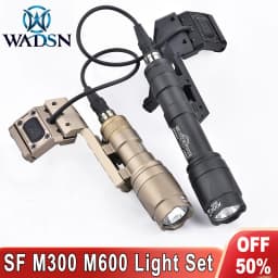 WADSN Offset Mount 300 600 Scout Light Button Side-mounted UN logo Base Set Tactical Flashlight Hunting Pressure Switch