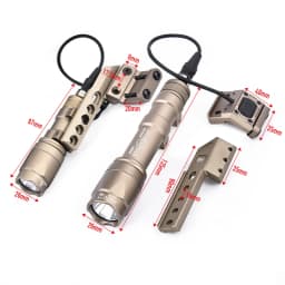 WADSN Offset Mount 300 600 Scout Light Button Side-mounted UN logo Base Set Tactical Flashlight Hunting Pressure Switch