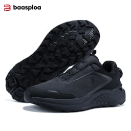 Baasploa Men Hiking Shoes Non-Slip Wear Resistant Outdoor Climbing Walking Shoes for Men Comfort Inner Cotton Outdoor Sneakers