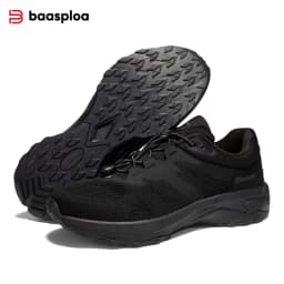 Baasploa Men Hiking Shoes Non-Slip Wear Resistant Outdoor Climbing Walking Shoes for Men Comfort Inner Cotton Outdoor Sneakers