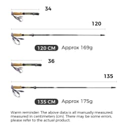 Naturehike Climbing Poles Lightweight 5-Section Carbon Fiber Folding Trekking Pole Hiking Walking Stick Light Trail 5-EXT Cane