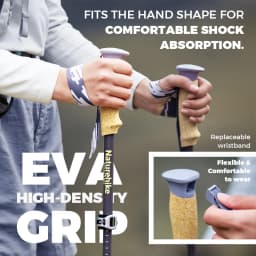 Naturehike Climbing Poles Lightweight 5-Section Carbon Fiber Folding Trekking Pole Hiking Walking Stick Light Trail 5-EXT Cane