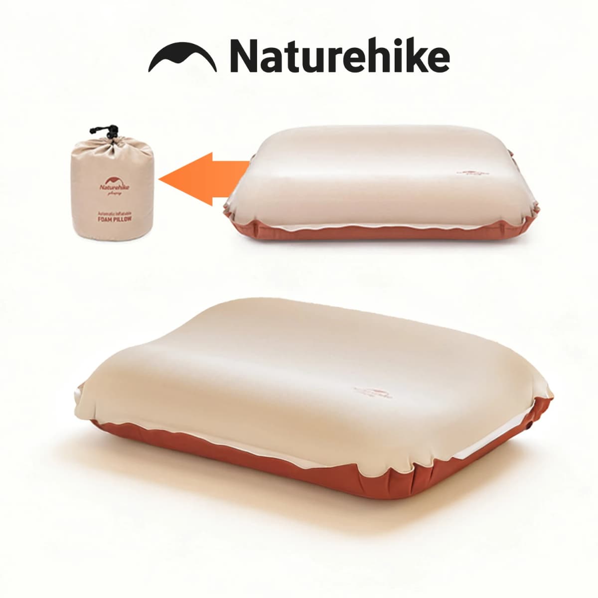 Naturehike Memory Foam Camping Pillow Self-Inflating Portable Pillow Travel Pillows for Camping Airplanes Hiking Backpacking