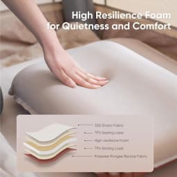 Naturehike Memory Foam Camping Pillow Self-Inflating Portable Pillow Travel Pillows for Camping Airplanes Hiking Backpacking