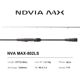 PURELURE NEW NDVIA MAX Ajing And Eging Tubular Tip 8FT 8.3FT 8.6FT 1.2-10G Soft Lure And EGI F/MF Action Perch Pike Zander Squid