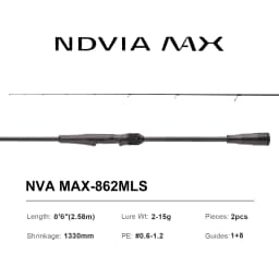 PURELURE NEW NDVIA MAX Ajing And Eging Tubular Tip 8FT 8.3FT 8.6FT 1.2-10G Soft Lure And EGI F/MF Action Perch Pike Zander Squid