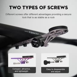TOSEEK Titanium Alloy 3D Printed Bicycle Computer Extended Bracket Bicycle Cell Phone Holder Bicycle Stand Wahoo Garmin Mount