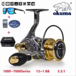 Okuma Roue De Pêche à Roue Rotative 5.5:1 Transmission De Précision Sans Couture, Comptage De Roulement 13 + 1BB, La Force De Fr