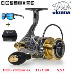 Okuma Roue De Pêche à Roue Rotative 5.5:1 Transmission De Précision Sans Couture, Comptage De Roulement 13 + 1BB, La Force De Fr