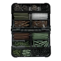 Hirisi 326Pcs Carp Fishing Tackle Kit Complete Hair Rig Accessories with Carp Hooks Quick Change Swivels Terminal Tackle XP400