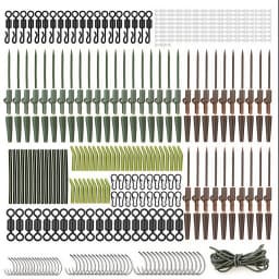Hirisi 326Pcs Carp Fishing Tackle Kit Complete Hair Rig Accessories with Carp Hooks Quick Change Swivels Terminal Tackle XP400