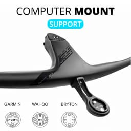 RACE Full Carbon Fibre Internal Cable Integrated Cockpit -17°,50mm-90mm MTB/Cross Handlebar For XC With Mount,Steerer 28.6mm