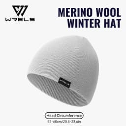 WRELS Merino Wool Beanie for Men Women Soft Fisherman Beanie Warm Knitted Winter Hat Watch Cap Skullie for Cold Weather
