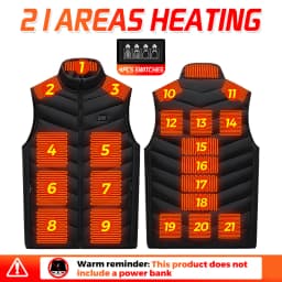 26 Areas Men's Heated Vest Jacket Heated Winter Women's Heated Jacket Thermal Vest Warmer Outdoor Sports Camping Hiking Jacket