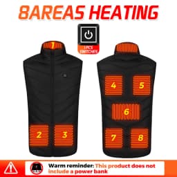 26 Areas Men's Heated Vest Jacket Heated Winter Women's Heated Jacket Thermal Vest Warmer Outdoor Sports Camping Hiking Jacket