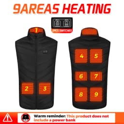 26 Areas Men's Heated Vest Jacket Heated Winter Women's Heated Jacket Thermal Vest Warmer Outdoor Sports Camping Hiking Jacket