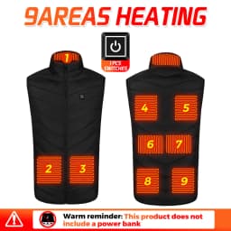 26 Areas Men's Heated Vest Jacket Heated Winter Women's Heated Jacket Thermal Vest Warmer Outdoor Sports Camping Hiking Jacket