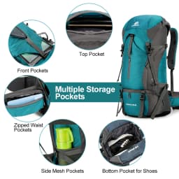 70L Hiking Backpack Camping Climbing Rucksack Travel Trekking Rucksack Mountaineering Bag Outdoor Sports Backpack Waterproof