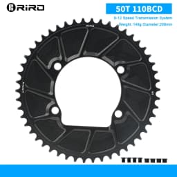 RIRO Bicycle 110BCD Chainwheel for R7000 R8000 R9100 Aluminum Bicycle Double Chainring 50-34/52-36/53-39/54-40T Bike Chainwheel