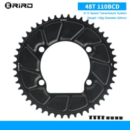 RIRO Bicycle 110BCD Chainwheel for R7000 R8000 R9100 Aluminum Bicycle Double Chainring 50-34/52-36/53-39/54-40T Bike Chainwheel