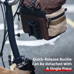 Rhinowalk Bicycle Handlebar Bag 6.5L Quick Release Bike Front Bag Comes With Rain Cover For Brompton Folding Bike Urban Cycling