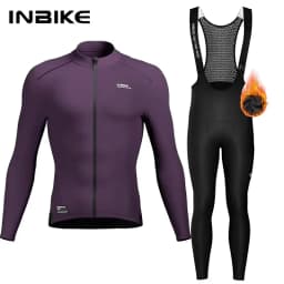 INBIKE Winter Cycling Clothing for Men Thermal Bike Jersey Long Sleeve Shirt Windproof Quick Dry Road Mountain Bicycle Clothing