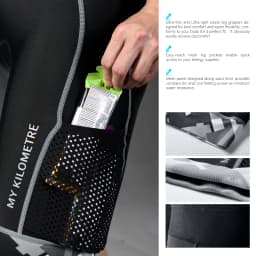 Men's Tri Shorts Quick Dry Compression Triathlon Cycling Shorts with Pad Side Pockets Swim Bike Run MY KILOMETRE