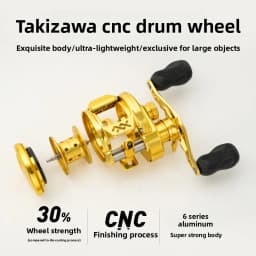 LOONGZE B201MC Big Object Far Throwing Drum Wheel CNC All-Metal Fishing Wheel Thunder Strong Black Giant Wheel Common in Fresh