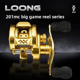 LOONGZE B201MC Big Object Far Throwing Drum Wheel CNC All-Metal Fishing Wheel Thunder Strong Black Giant Wheel Common in Fresh