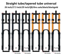 MAGICBROS MG-FK328A Double Shoulder MTB Air Fork 180mm Travel 26/27.5/29" QR/TA Axle 32mm Stanchion Aluminum-Magnesium Alloy