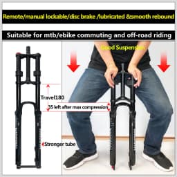 MAGICBROS MG-FK328A Double Shoulder MTB Air Fork 180mm Travel 26/27.5/29" QR/TA Axle 32mm Stanchion Aluminum-Magnesium Alloy
