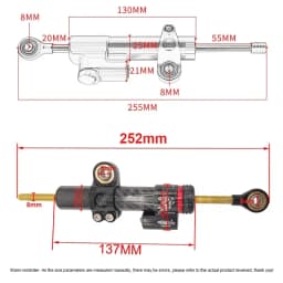 For Scooter Kukirin G2 Master Steering Damper Bracket CNC Carbon Fiber Stabilizer Steering Damper Adjustable Steering Damper Kit