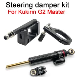 For Scooter Kukirin G2 Master Steering Damper Bracket CNC Carbon Fiber Stabilizer Steering Damper Adjustable Steering Damper Kit
