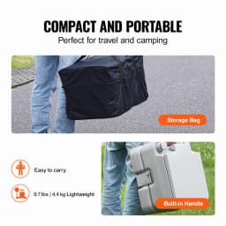SucceBuy Portable Toilet for Camping with Carry Bag, RV Toilet with 3.2/5.3 Gal Waste Tank Push-Button Pressurized Flush Commode