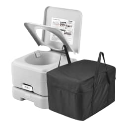 SucceBuy Portable Toilet for Camping with Carry Bag, RV Toilet with 3.2/5.3 Gal Waste Tank Push-Button Pressurized Flush Commode