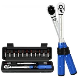 New 15Pcs Set Bicycle Torque Wrench Set 1/4" 2-24Nm Dual Direction Bike Allen Key Tool Socket Preset Type Spanner Pro Repair