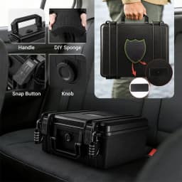 Tactical Pistol Gun Case Handgun Storage Box Pistol Case with 2 Locks Waterproof Shockproof Pistol Gun Carry Box with 2 Locks