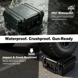 Tactical Pistol Gun Case Handgun Storage Box Pistol Case with 2 Locks Waterproof Shockproof Pistol Gun Carry Box with 2 Locks