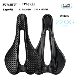 2026 RYET Carbon 3D Printed Bike Saddle, 145mm Light Road MTB Mountain Racing Bicycle Seat Cushion Cycling Seating Accessories