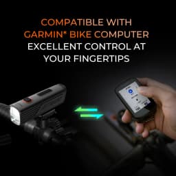 Magene AT1600 Smart Bike Headlights Bright Lumens 85h Battery Rechargeable Bicycle Light Front Compatible with Garmin Edge 530