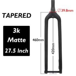 ODINZEUS 3K Carbon Fiber Fork, MTB Bike Fork, Thru Axle 15*100mm, Straight/Conical, Matte/Gloss,26"/27.5"/29" inches,disc brake