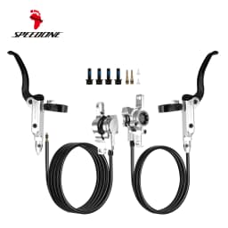 SPEEDONE Bicycle MTB Hydraulic Brake Aluminum Alloy Caliper 2 Piston Brake Brake Set Post Mount Bicycle Mineral Oil Disc Brake