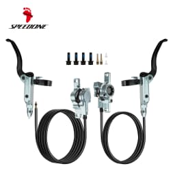 SPEEDONE Bicycle MTB Hydraulic Brake Aluminum Alloy Caliper 2 Piston Brake Brake Set Post Mount Bicycle Mineral Oil Disc Brake
